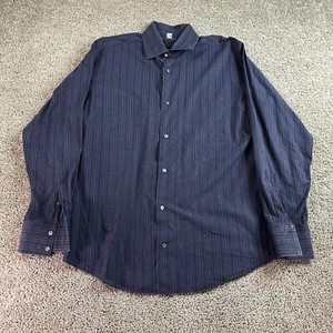 Banana Republic Shirt Mens Extra Large Blue White Striped Long Sleeve Button Up - Picture 1 of 8