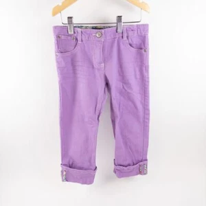 Mini Boden Denim Cropped Cuffed Jeans Lavender Purple Kids Sz 9Y - Picture 1 of 11