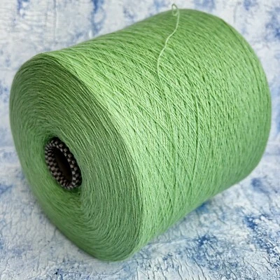 100% cone de fio de caxemira Cariaggi 1400m/100g (1531yd/3,52oz) pistache, por 100g - Imagem 1 de 4