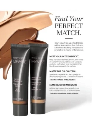 MaryKay TimeWise 3D Grundierung Make-up  Beige N 150 (Frisch / Leuchte MHB 02/27 - Bild 1 von 4