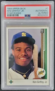 1989 Upper Deck #1 Ken Griffey Jr. Rookie Card - PSA Authentic Altered - Picture 1 of 1