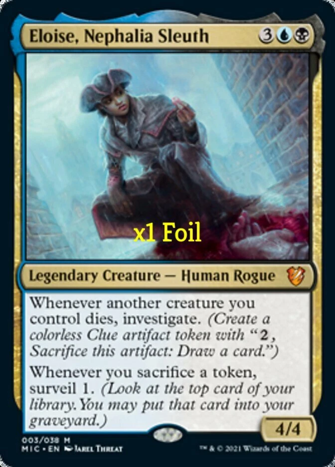 MTG Foil Commander: Innistrad: Midnight Hunt MIC Eloise, Nephalia Sleuth MINT - Image 1 of 1