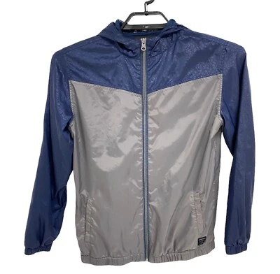 Jaqueta com capuz O'Neill masculina manga longa azul e cinza com zíper tamanho G - Imagem 1 de 4