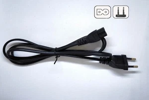 IEC C7P Kaltgerätestecker 2pin rechteckig Netzkabel Stromkabel Power Cable Cord - Bild 1 von 2