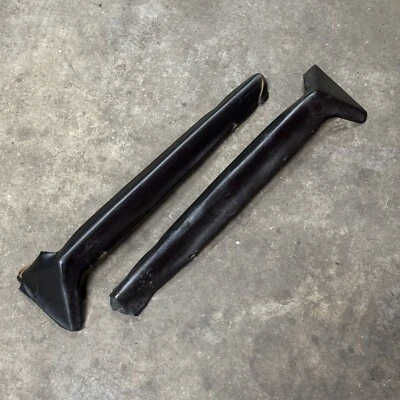 1968 PORSCHE 911 912 Knee Pad Pair ORIGINAL Metal Frame w/ Black Vinyl Cover SWB - Image 1 of 4