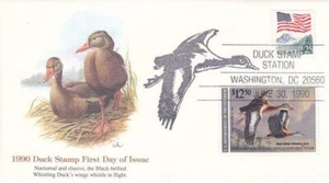 US, #RW57 Don Balke Fleetwood 1990 First Day Cover Washington DC Duck Stamp - Picture 1 of 1