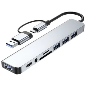 Concentrador USB tipo C extensor de viaje puerto para computadora portátil expansor tomas con puertos - Imagen 1 de 12