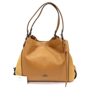 Coach Schultertasche braun Kiesel Leder Wildleder Edie 31 Hobo CO38394CO 139647388 - Bild 1 von 7