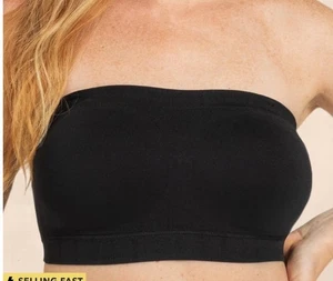 NEW TRUEKIND Black Convertible Strapless Bandeau Bra Women XL NWT - Picture 1 of 3