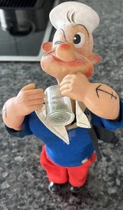 1967 Popeye Sailor Cartoon Toy  11" tin wind up figure Max Carl Germany  Works - Picture 1 of 9