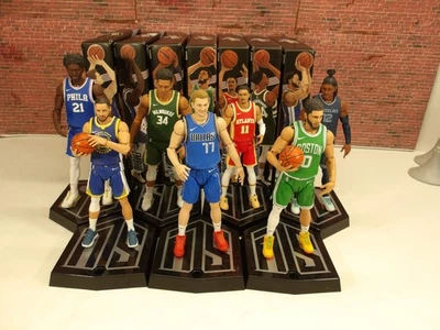 Starting Lineup NBA Basketball 6" figure 1/12 Tatum Curry Doncic Young lot - Image 1 of 4