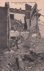 29-107) CARTOLINA SORA TERREMOTO ROVINE ITALIA CENTRALE 1915 VIAGGIATA FROSINONE - Bild 1 von 2