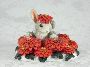 Charming Tails Fitz & Floyd "Binkey in a Bed of Flowers" 87/426 Hasen Figur - Bild 1 von 7