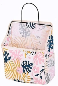 Hanging Storage Basket with Adhesive Hook (Tropical Floral Pattern) - Bild 1 von 2
