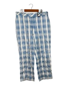 Pantalones retro a cuadros baratos y elegantes Moschino para mujer EE. UU. 10 con cinturón pierna recta - Imagen 1 de 7