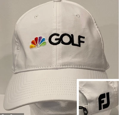 Gorra de golf NBC Golf & Footjoy FJ talla única con correa ajustable blanca Foto 1 de 4