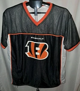 NFL Reversible Flag Football Jersey  Cincinnati Bengals Blue/Gray Adult Size LG - Picture 1 of 10
