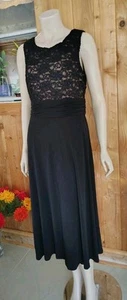 CONNECT apparel Women's Dress Lace Sequin Bodice Long Gathered At Waist Size 12  - Picture 1 of 17