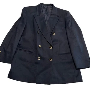 Blazer De Colección Westbury Para Hombres 44 R Azul Marino Lana Doble Pecho Dorado Botones Pico Solapa - Imagen 1 de 16