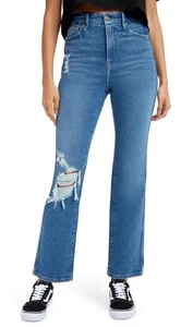 GOOD AMERICAN Good Curve High Waist Distressed Straight Stretch Jeans Gr. 00/24 - Bild 1 von 17