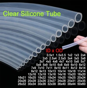 Klar Silikonschlauch Lebensmittelqualität Gummi Soft Rohr Bier Milch Getränk Rohr Wasser Schläuche - Bild 1 von 18
