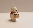 Hallmark Christmas Merry Miniature 1990 Mama Polar Bear Picnic Basket FREE SHIP