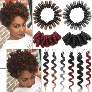 Natural Braids Jamaican Bounce Curly Short Spring Twist Loops Crochet Hair LC - Picture 1 of 19