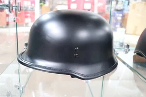 Highway21 9mm Motorcycle Helmet 1/2 Half Helmet German Style BLACK Size XL - Bild 1 von 3