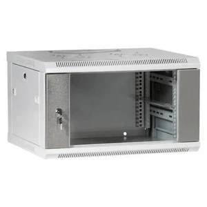 19" Wandgehäuse Netzwerkschrank Serverschrank 6HE Tiefe 500mm grau ProfiPatch - Afbeelding 1 van 11