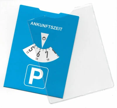 Europa Parkscheibe Menge wählbar 1-100-1000 Parkuhr Benzinrechner Schutzhülle - Bild 1 von 2