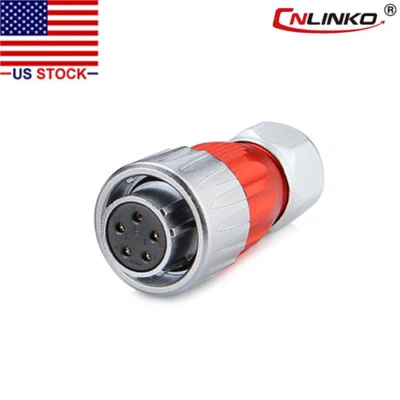 5 Pin Power Circular Connector Female Plug Outdoor Waterproof IP67 Meta M20 - Image 1 of 4