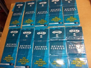 10 Rack Packs 1995 Fleer Ultra Batman Forever 17 trading Cards + 1 Hologram Each - Picture 1 of 2