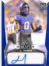 2023 Leaf Draft BLUE Football Trading Cards Autographs Pick From List I-Z