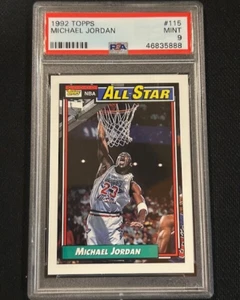 Michael Jordan 1992 Topps All Star #115 NBA Chicago Bulls Basketball - PSA 9 - Picture 1 of 2