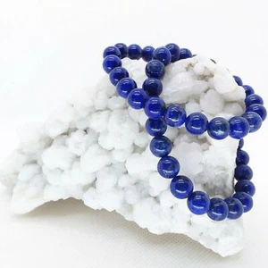 Collana unisex autentico lapislazzulo 10 mm con GARANZIA pietre naturali NUOVA - Foto 1 di 5