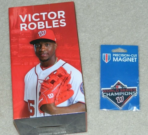 2021 Nationals SGA Bobblehead Victor Robles & World Series Magnet Cover