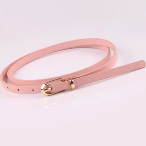 Womens Skinny Waist Belt Dress Belt Thin PU Leather Narrow Waistban 。 - Picture 1 of 33