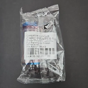 Evolis R3011 Color Ribbon 5 Panel YMCKO 200 Images Pebble Dualys Securion - New - Picture 1 of 3