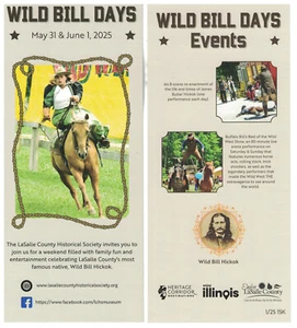 Wild Bill Days 2025 Illinois Rack Card Wild Bill Hickok - Picture 1 of 1