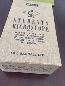  Merit Students Microscope No1 J & L Randall Ltd England - Boxed Vintage Toy UK - Bild 1 von 12