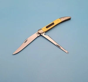 Case XX USA 32095 Fisherman's Pocketknife Dated 1977 - Hook Remover - Yellow - Picture 1 of 14