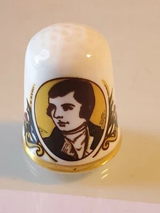 Vintage Caverswall Thimble Robert Burns mint condition gold gilding box3 - Picture 1 of 6