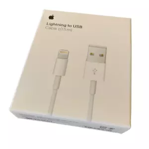 Apple 0.5m (1.5ft) Lightning to USB Charging Charge Cable for iPhone, ME291AM/A - Picture 1 of 9