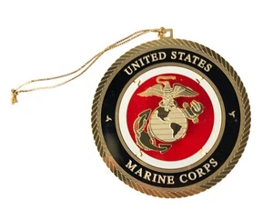 US Marine Corps ChamArt Laser Cut Metal Ornament - Picture 1 of 4