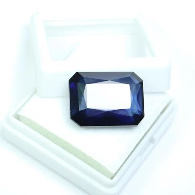 28.50 Ct Natural Sri lankan Emerald Cut Blue Spinel GIE Certified Loose Gems - Image 1 of 4