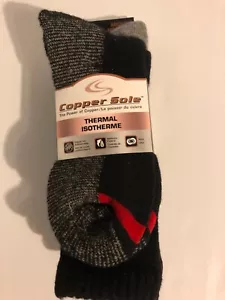 Copper Sole Crew Thermal Socks, size men's 6 - 12 - Picture 1 of 3