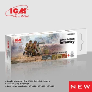 ICM 3054 Acrylic Paint Set for WWII British infantry 6 x12 ml - Bild 1 von 1
