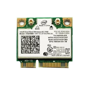 Ersatzteil: HP Intel Dual Band Wireless AC 3160 802.11 a/b/g/n/ac, 710662-001 (A - Photo 1/1