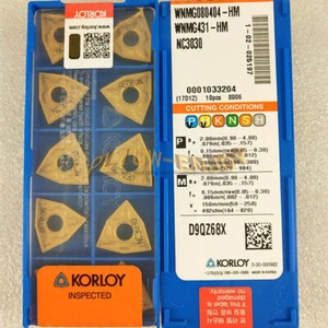 10Pcs New Korloy WNMG080404-HM NC3030 WNMG431-HM Carbide Inserts - Picture 1 of 2