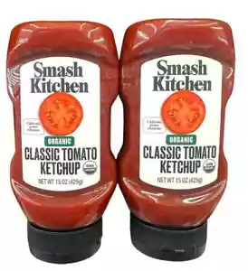 Smash Kitchen Bio klassischer Tomatenketchup 2er-Pack je 15 Unzen gentechnikfrei - Bild 1 von 5